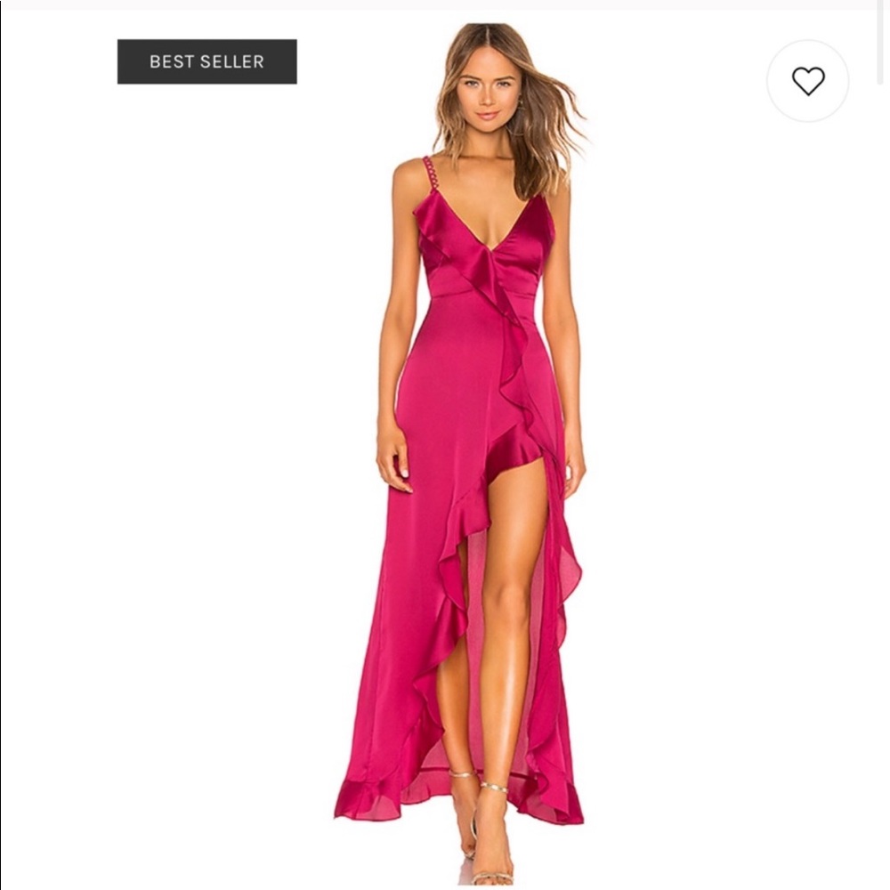 For Love & Lemons Isabella Ruffled Maxi Dress